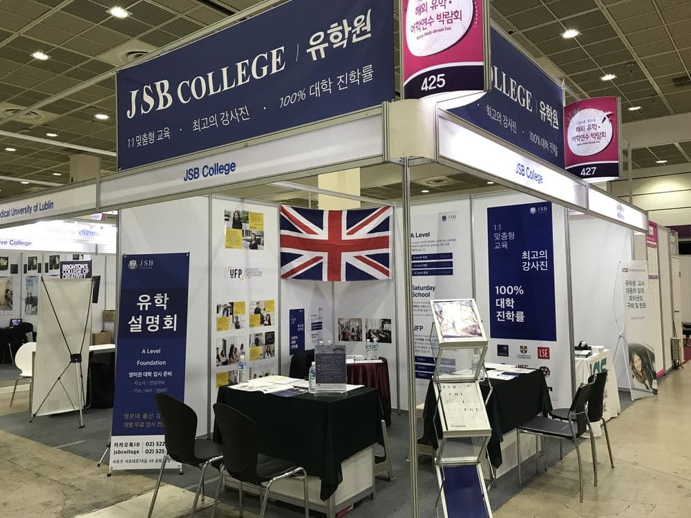 JSB College stand at the Korea Study Abroad Fair